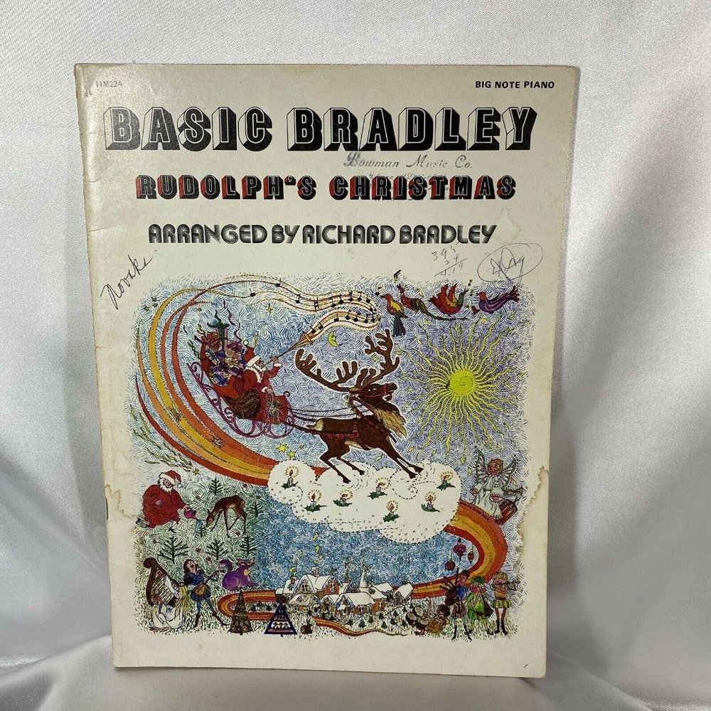 Vintage Rudolph's Christmas Sheet Music Book Piano